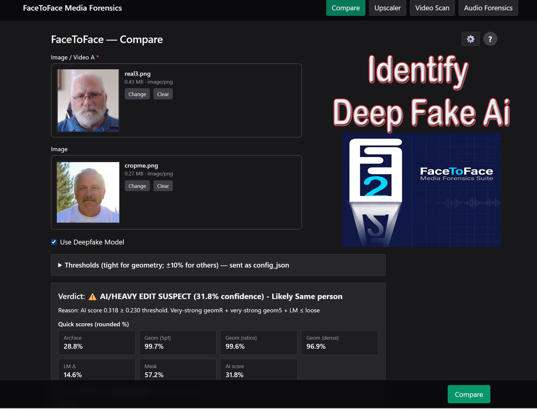 FaceToFace — Deepfake AI Detection